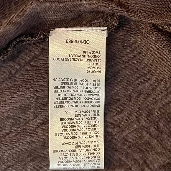 Urban Outfitters Floral Tiered Spaghetti Strap Mini Dress Size M - Picture 10 of 10